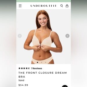 Underoutfit Sand Front Closure Bra